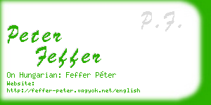 peter feffer business card